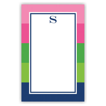 Notepad Bold Stripe Single Initial, Letter S