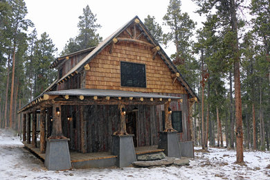 Rustic exterior home idea in Other
