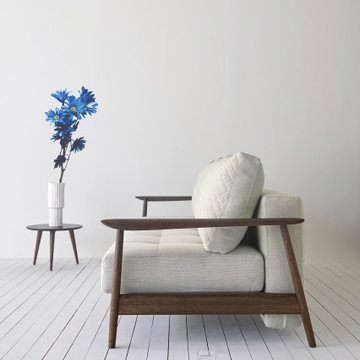 Caluma Sofa Bed with Smoked Oak Arms and Legs by Innovation Living