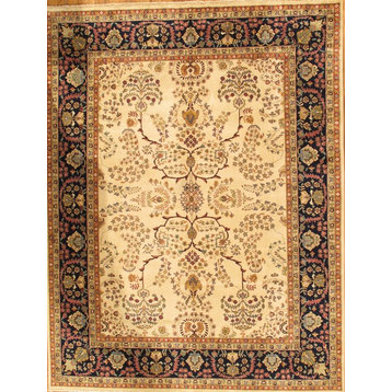 Pasargad AZ Collection Hand-Knotted Lamb's Wool Area Rug, 5'0"x7'10"