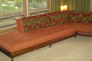 Upholstered Mid Century Sofa