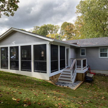 After photo of addition and screen porch.