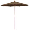 7.5' Wood Umbrella, Cocoa