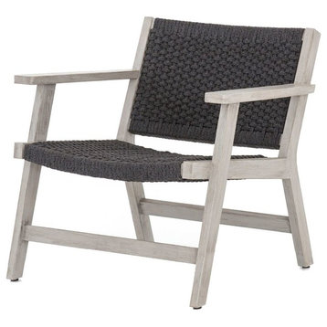Delano Grey Teak Outdoor Rope Chair