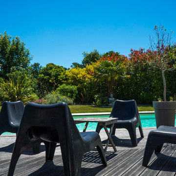 Jardin avec piscine en Normandie