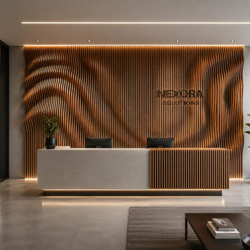 Modern Wooden Wall 3D Panel "Ocean Breeze" (slat wall panel)