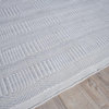 Naples Indoor/Outdoor Handmade Flatwoven PET yarn Light Silver Area Rug, 3'x5'