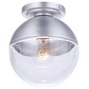 Craftmade ZA3417 Evie 8"W Outdoor Flush Mount Globe Ceiling - Satin Aluminum