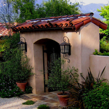 Tile Roof Hacienda Courtyard Entrance