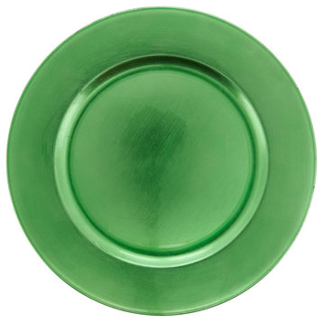 Classic Design Charger Plate, Set of 4, Green