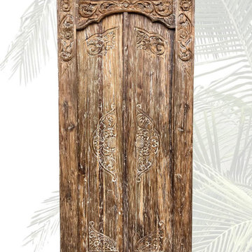 Geschnitzte Tür Aus Asien „Mawar“ | Upcycling