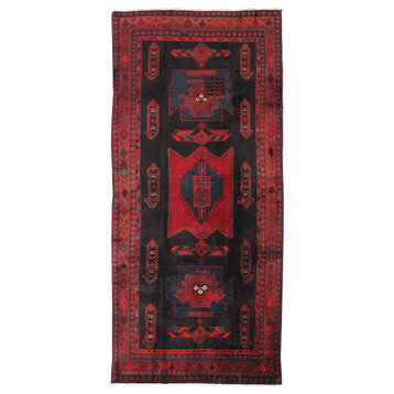 Pasargad Vintage Lori Collection Hand-Knotted Lamb's Wool Area Rug- 4' 4"x 9' 8"