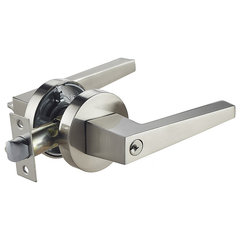 Schlage Lock Accent Privacy Leverset, Satin Nickel