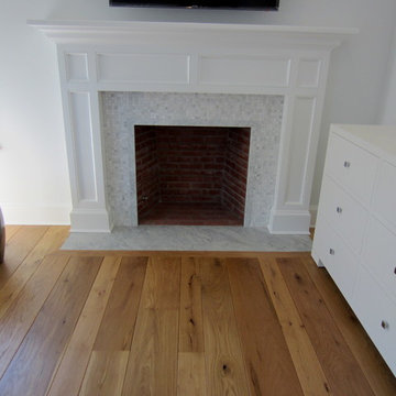 AMAGANSETT:  WIDE PLANK CHARACTER WHITE OAK INSTALLED/FINISHED W BONA TRAFFIC HD