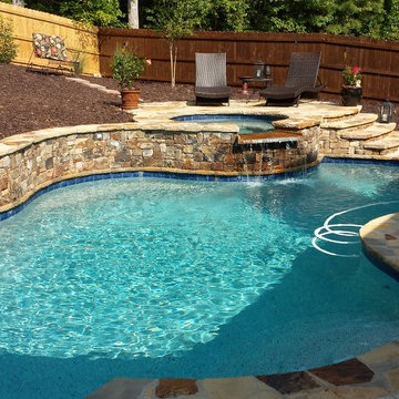 Stone Stacked Free Form Pool