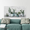 "Refreshing Green Succulents" Painting Print on Wrapped Canvas
