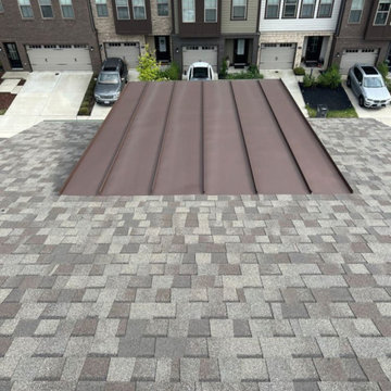 Metal accent on Shingle roof