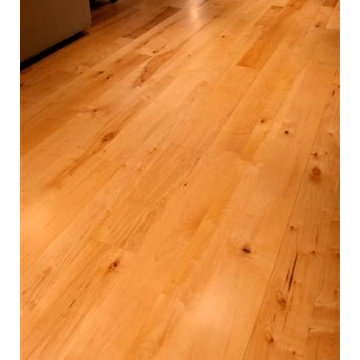 Hickory plank flooring