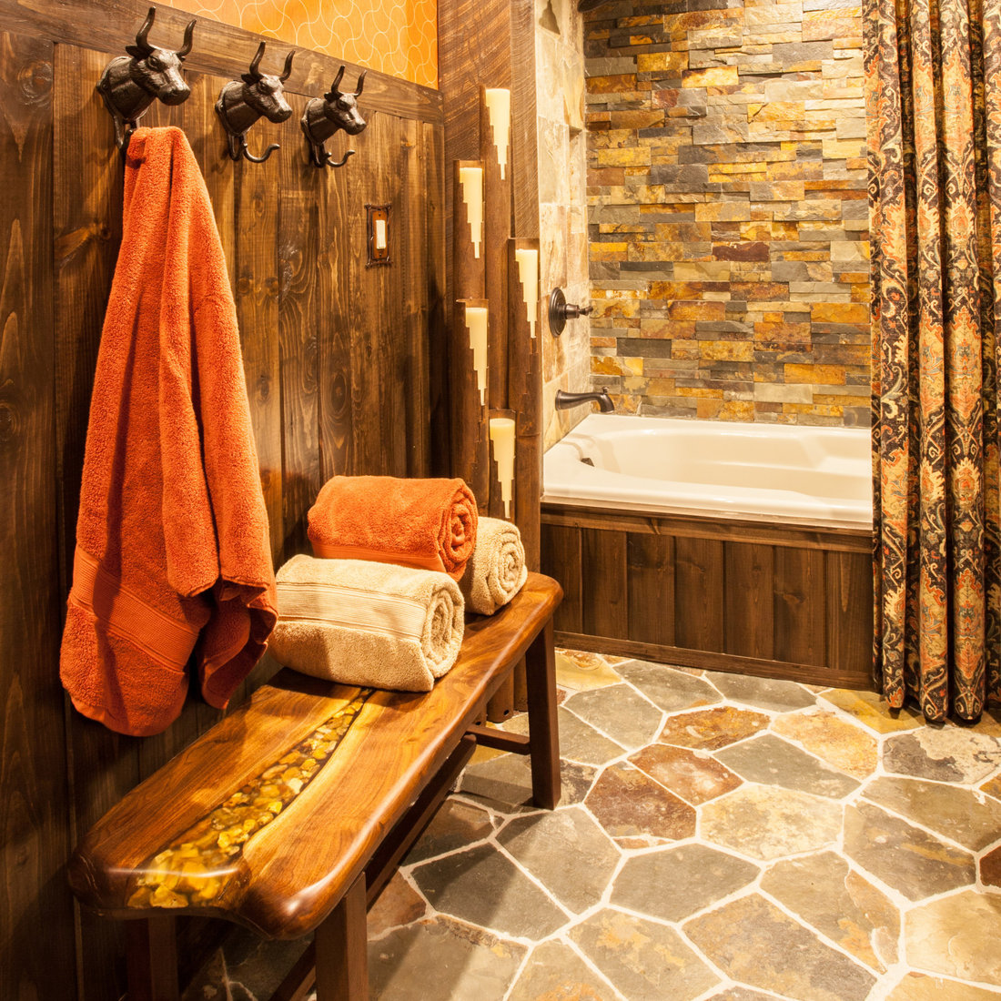 Rustic Ranch Guest Bathroom