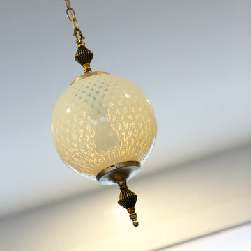 Refurbished vintage light fixture.