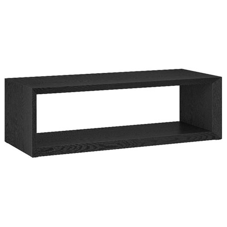 Henn&Hart 58" Black Grain MDF Coffee Table