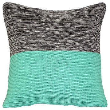 Pillow Decor, Hygge Espen Knit Pillow, Celeste Green