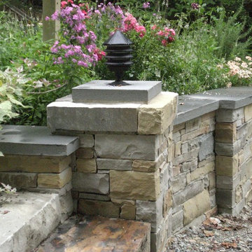 stone walls and steps