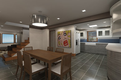 Living room - contemporary living room idea in Boston
