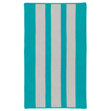 Colonial Mills Rug Everglades Vertical Stripe Turquoise Rectangle