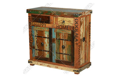 ANTIQUE CABINET IN RECLAIMED WOOD - RECLAIMED WOOD FURNITURE