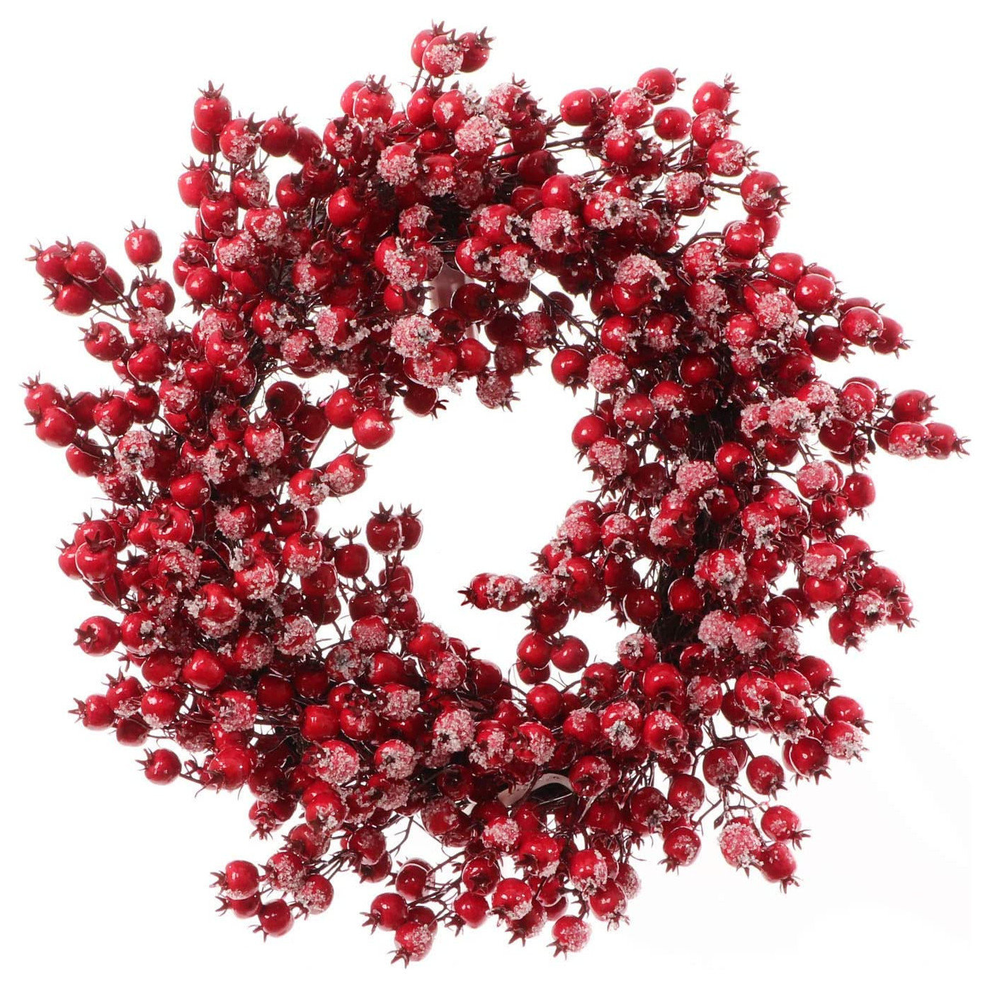Christmas Berry Wreath 22" With Ice Front Door
