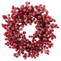Christmas Berry Wreath 22" With Ice Front Door