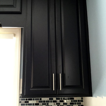 Oak cabinets refinished to espresso