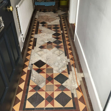 Rebuilding and Restoring a Victorian Tiled Hallway Floor in Haringey N22