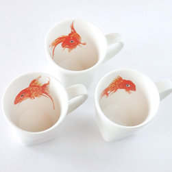 Set of three goldfish mugs - Products
