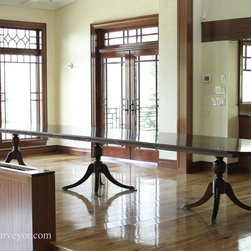 American Made Mahogany Triple Pedestal Dining Table (LH HC 120 216) in Home - Products