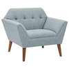 INK+IVY Newport Lounge Chair, Light Blue