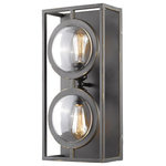 Z-Lite - Port 2 Light Wall Sconce in Olde Bronze - Retro aesthetics and modern design fuse beautifully together in the Port collection of fixtures. Warm illumination behind the porthole glass panels complimenting the Olde Bronze or Antique Silver finishes.