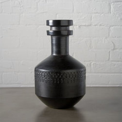 smoke stack black vase | CB2 - Vases