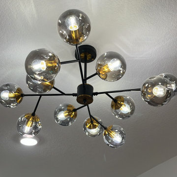Black and Gold Basement Remodel