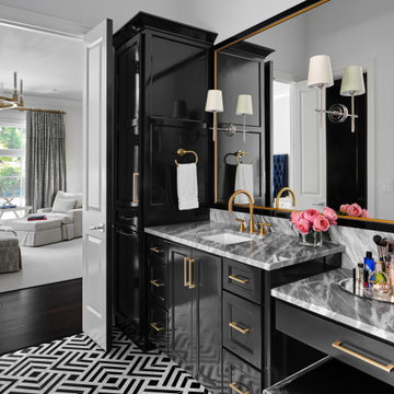 Black Cabinets and White Spaces in Alamo Heights