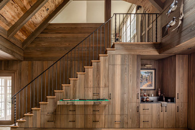 Staircase - rustic staircase idea in Atlanta