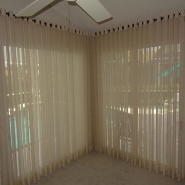 Modern grommet style sheer window treatment
