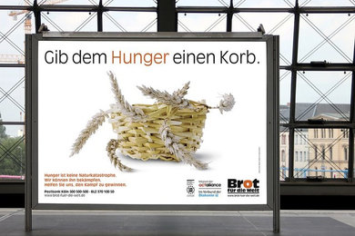 Aktion Brot für die Welt Gib dem Hunger einen Korb.