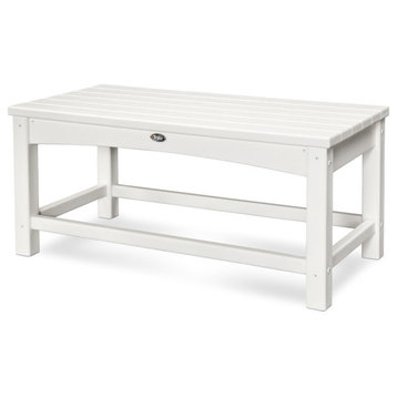 Trex Outdoor Furniture Rockport Club Coffee Table, Classic White