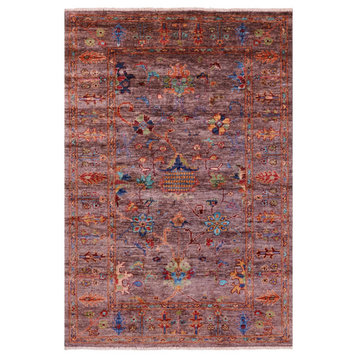 3' 4" X 4' 11" Persian Tabriz Handmade Wool Rug - Q17235