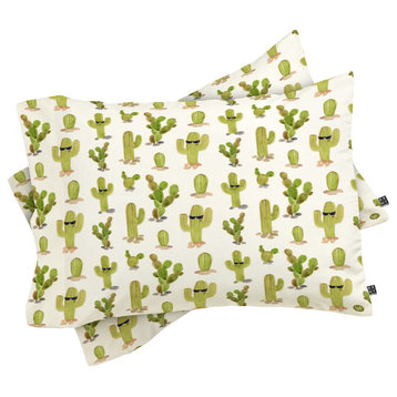 Deny Designs Wonder Forest Cool Cacti Pillow Shams, Queen