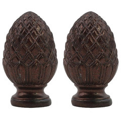 Urbanest Rino Lap Finial, 1-inch Tall, Black - Aazon.co