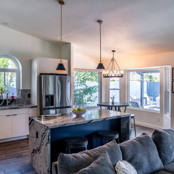 Matte Ivory Kitchen Remodel with Leathered Granite in Ahwautukee, AZ