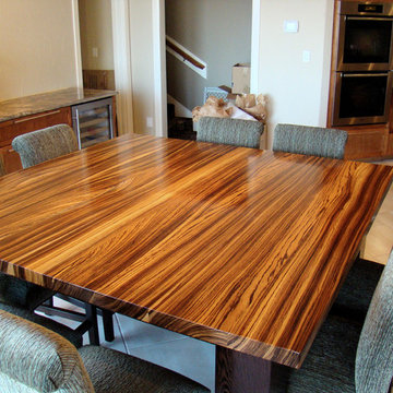 Zebrawood & Wenge Table by DeVos Woodworking